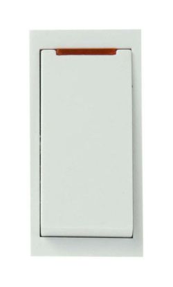 MM023WH  New Media 20A DP Media Switch with Neon White